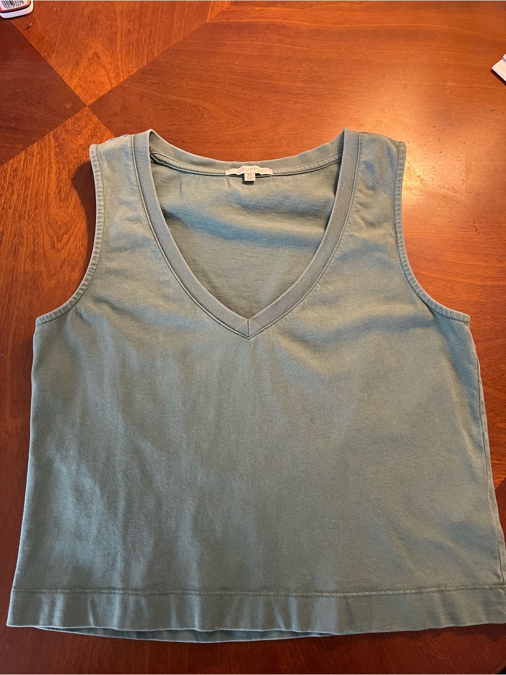 Z Supply Sloane V-Neck Cotton Jersey Tank - Sage Green